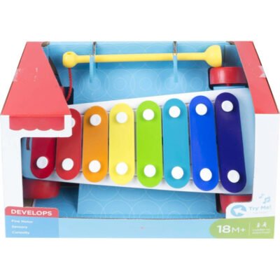 Classic Xylophone Toddler Pretend Musical Instrument Pull Toy