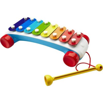 Classic Xylophone Toddler Pretend Musical Instrument Pull Toy